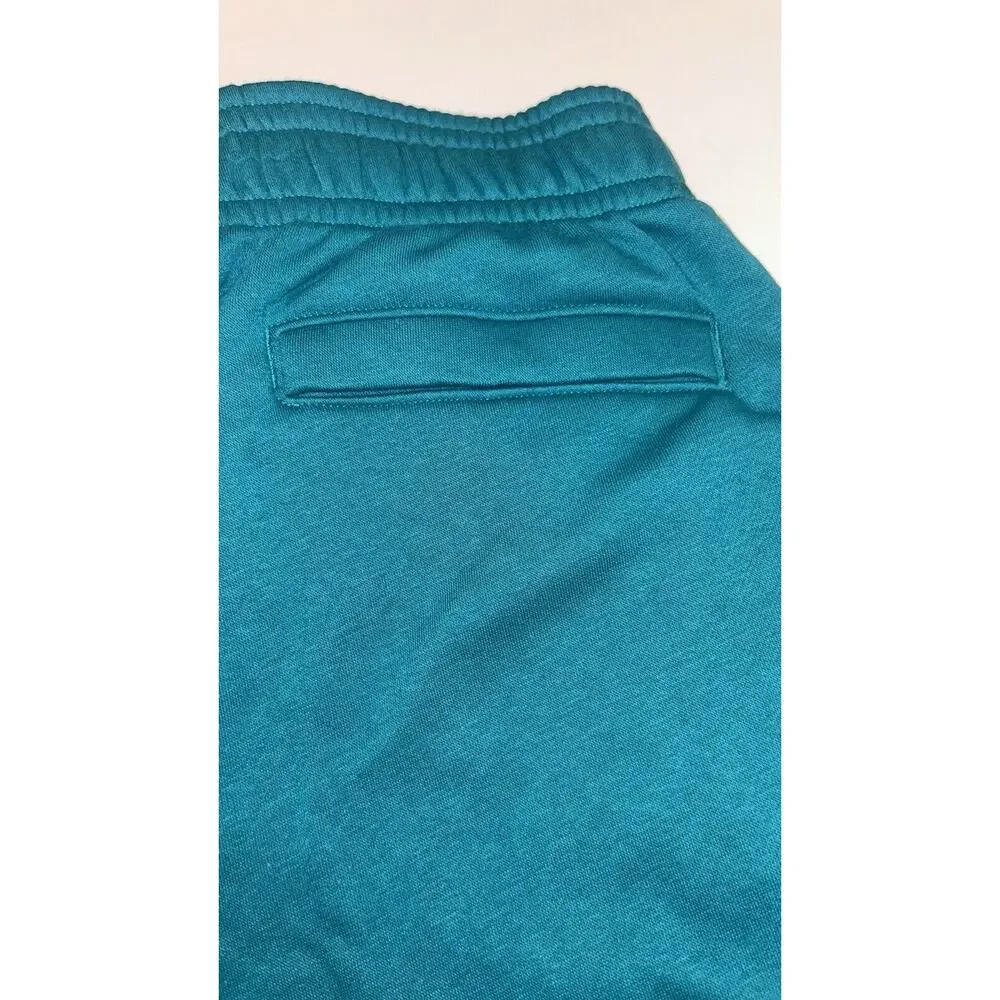UNDER ARMOUR Mens Green White RIVAL Fleece Big Logo Shorts Small NWT